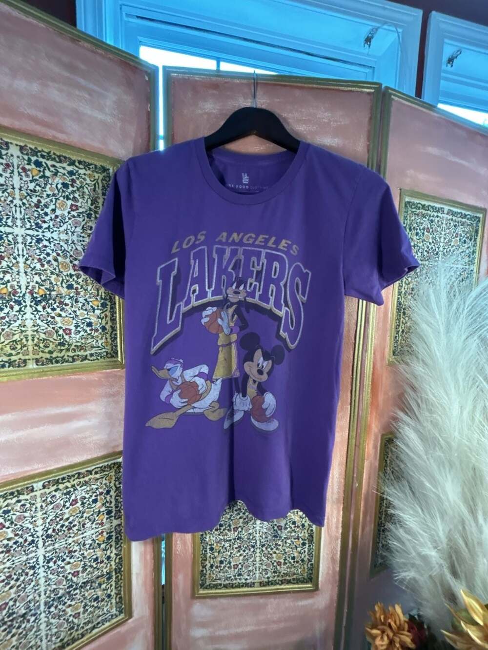Junk Food Los Angeles Lakers Disney T-Shirt Size S Purple Cotton